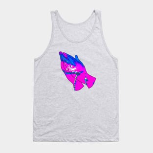 Prayer Hands Glitch Art Glitchcore Tank Top